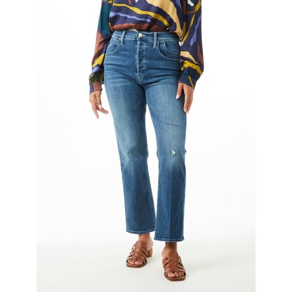 Mother 24 The Stash Tripper Ankle Straight Jeans in Getalongs